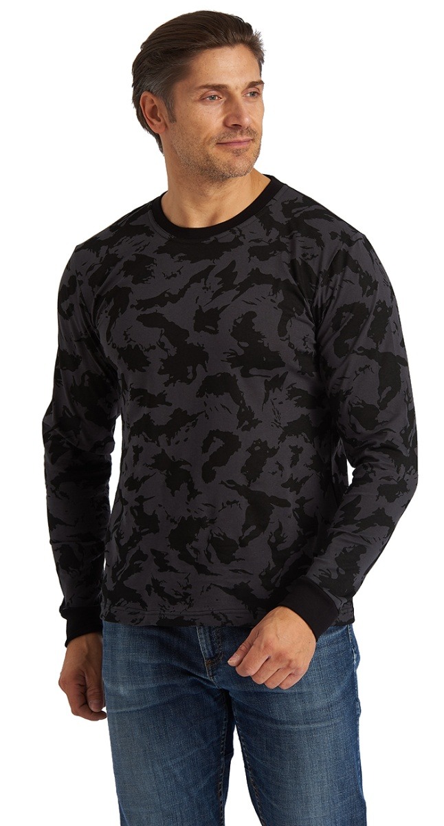 Футболка КМФ Графит с длинными рукавами